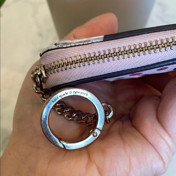 Kate Spade Pink Polka Dot Wallet card and coin wallet. - Picture 7 of 8